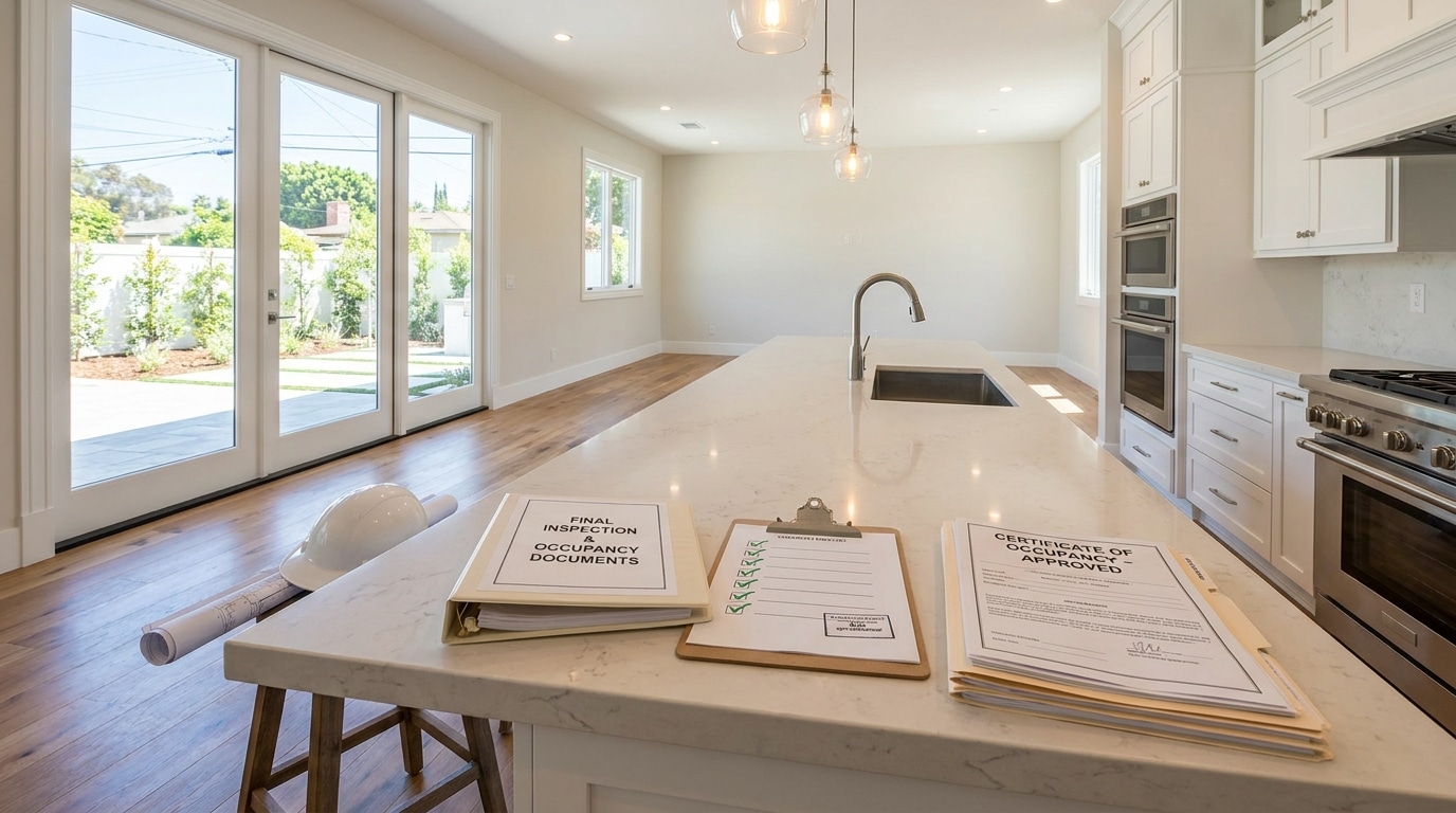 Building inspection during a permitted fire restoration project