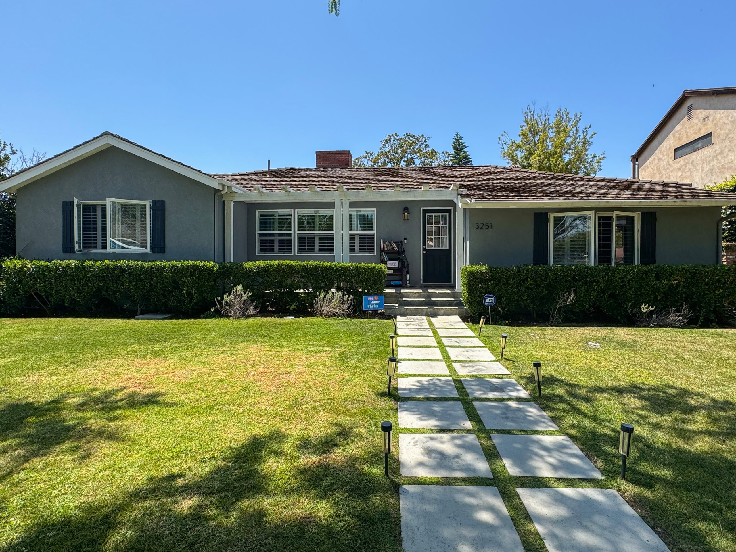 The original single-story home on Barry Ave, Los Angeles, before the rebuild