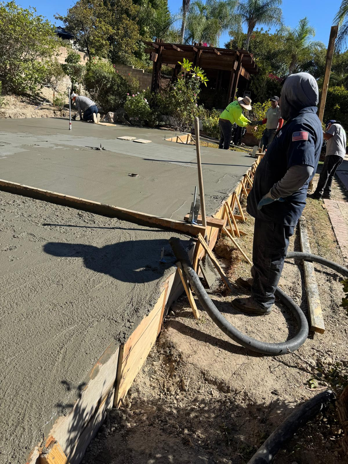 New foundation and slab work on the West Hills custom home rebuild