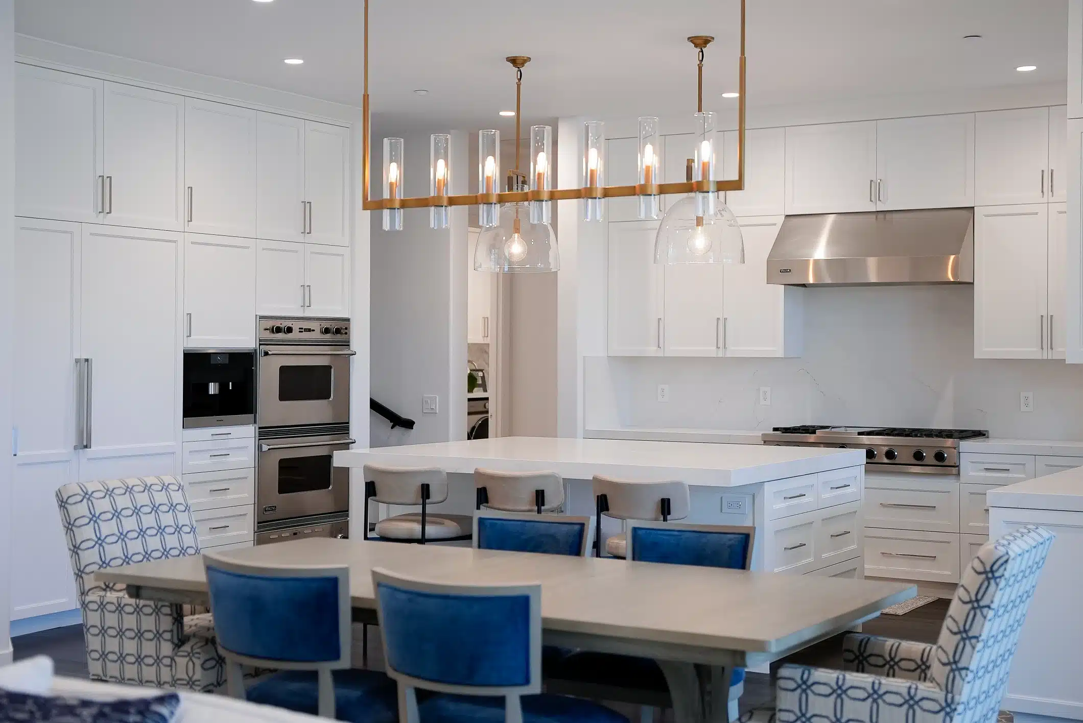 Fully remodeled kitchen with island and custom cabinetry