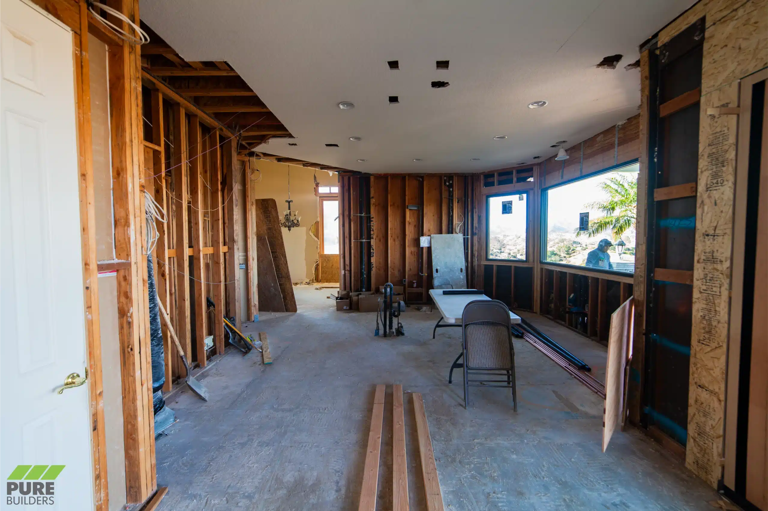Interior opened up during the remodel