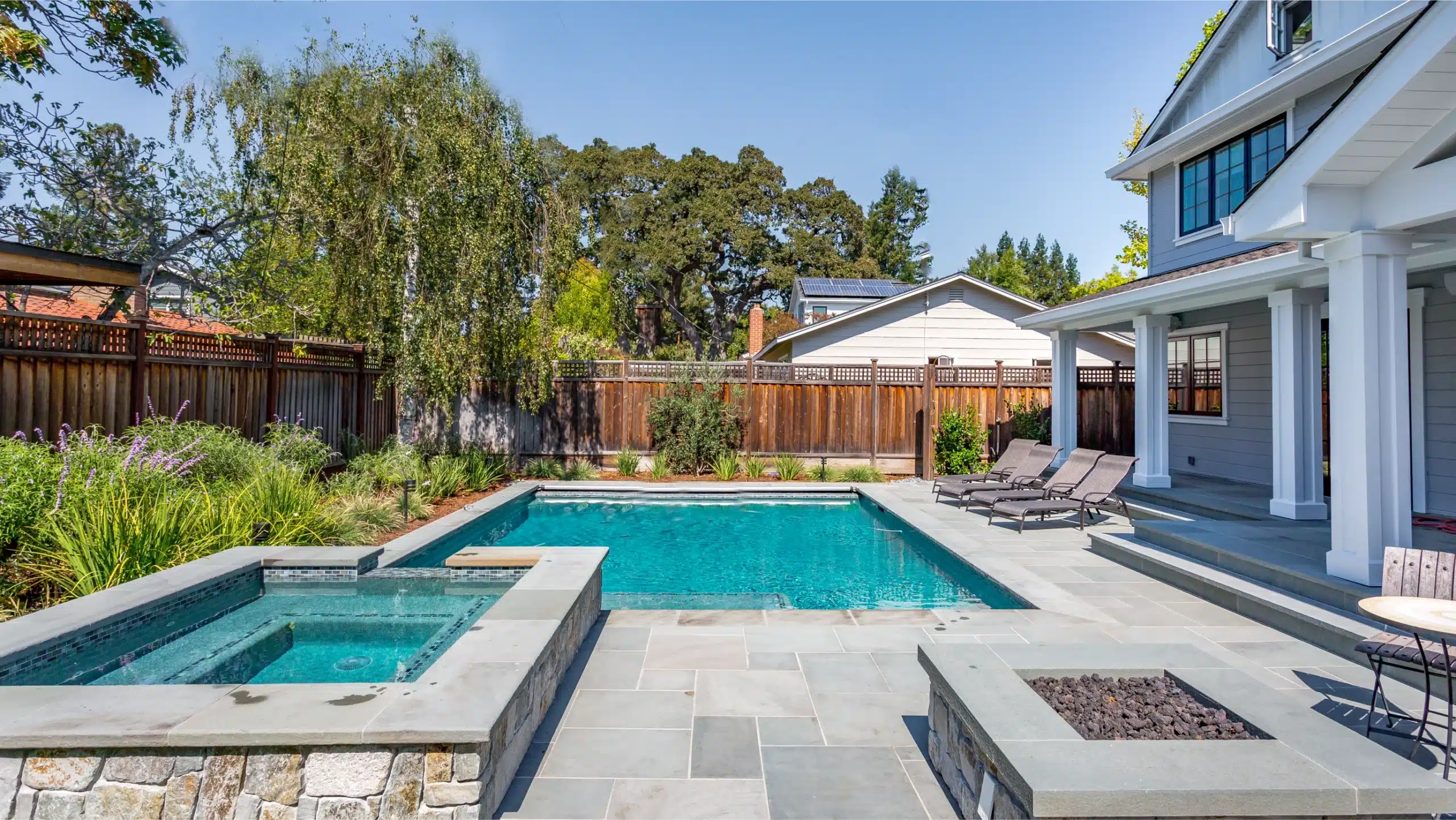 Triunfo backyard pool and interior remodel photo