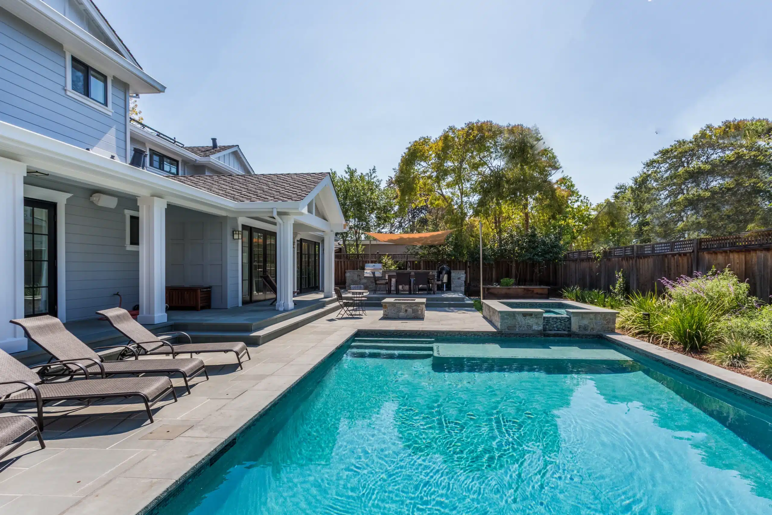 Triunfo backyard pool and interior remodel photo